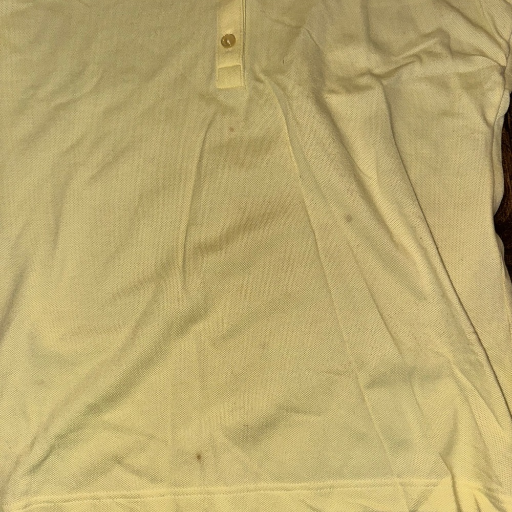 Lacoste Yellow Polo Shirt Size 44 Crocodile Logo Classic Polo - Picture 5 of 6